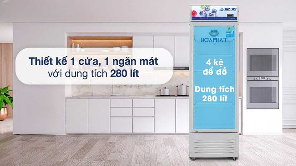 Tủ mát Hòa Phát 242 lít HSR D6242 được thiết kế hiện đại Tủ mát Hòa Phát 242 lít HSR D6242 được thiết kế hiện đại