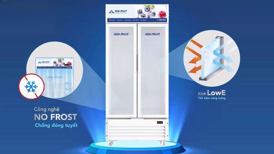 Tủ mát Hòa Phát HSR D6526 được thiết kế với bảng điều khiển đơn giản