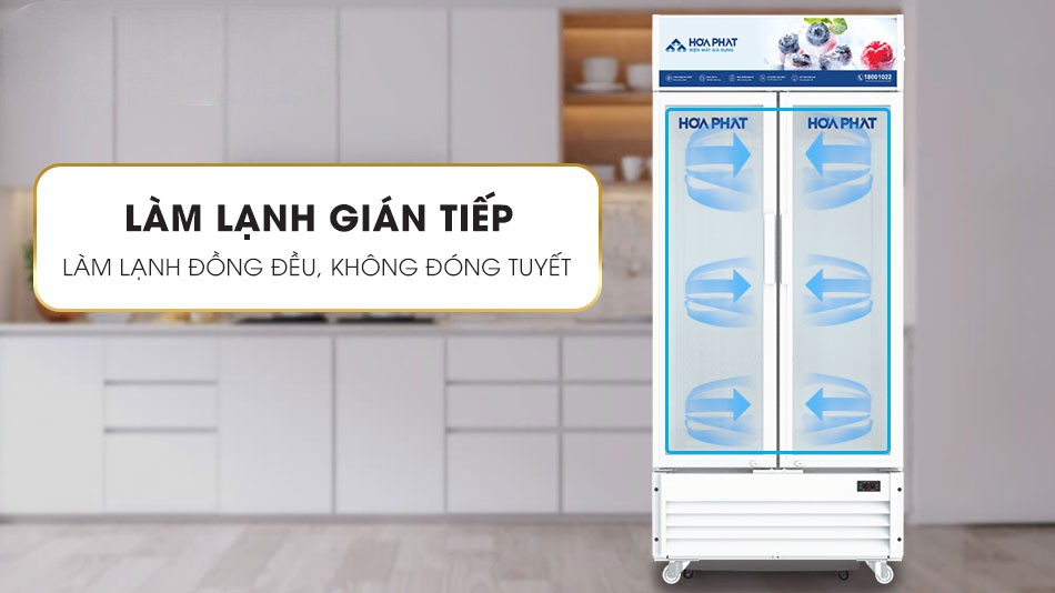 tủ mát Hòa Phát HSR D6526 ghi điểm mạnh nhờ trang bị dàn lạnh chất lượng cao