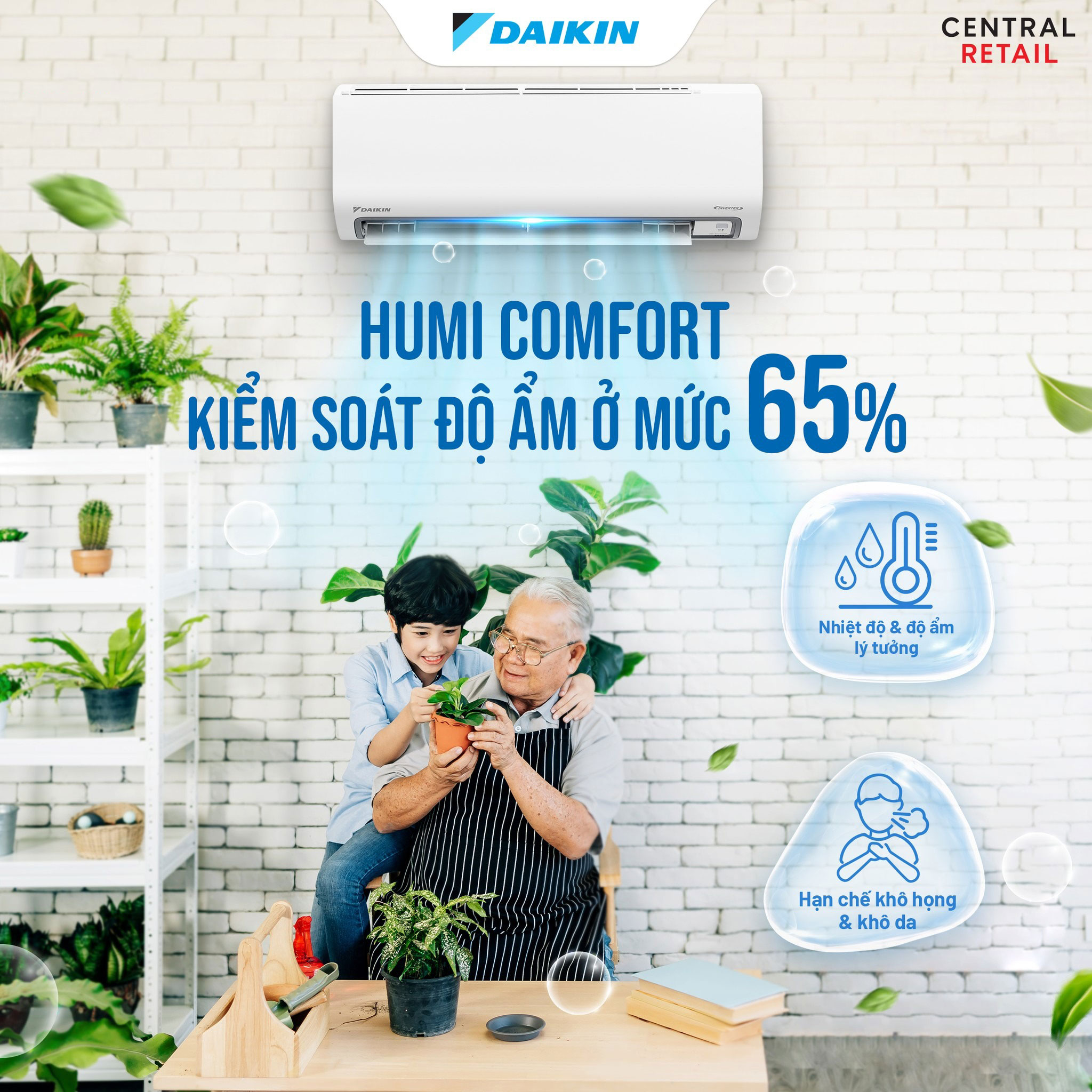 điều hòa Daikin 1 chiều FTHB50ZVMV trang bị Chế độ kiểm soát độ ẩm Humi Comfort điều hòa Daikin 1 chiều FTHB50ZVMV trang bị Chế độ kiểm soát độ ẩm Humi Comfort