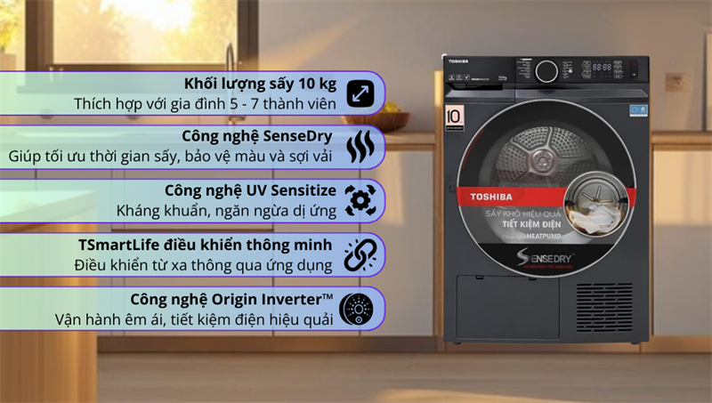 kiotviet_77a3be6ad4b6bf23cb76b386ea112b62 Máy sấy quần áo Toshiba Inverter 10Kg TD-BP110GHV(MG)