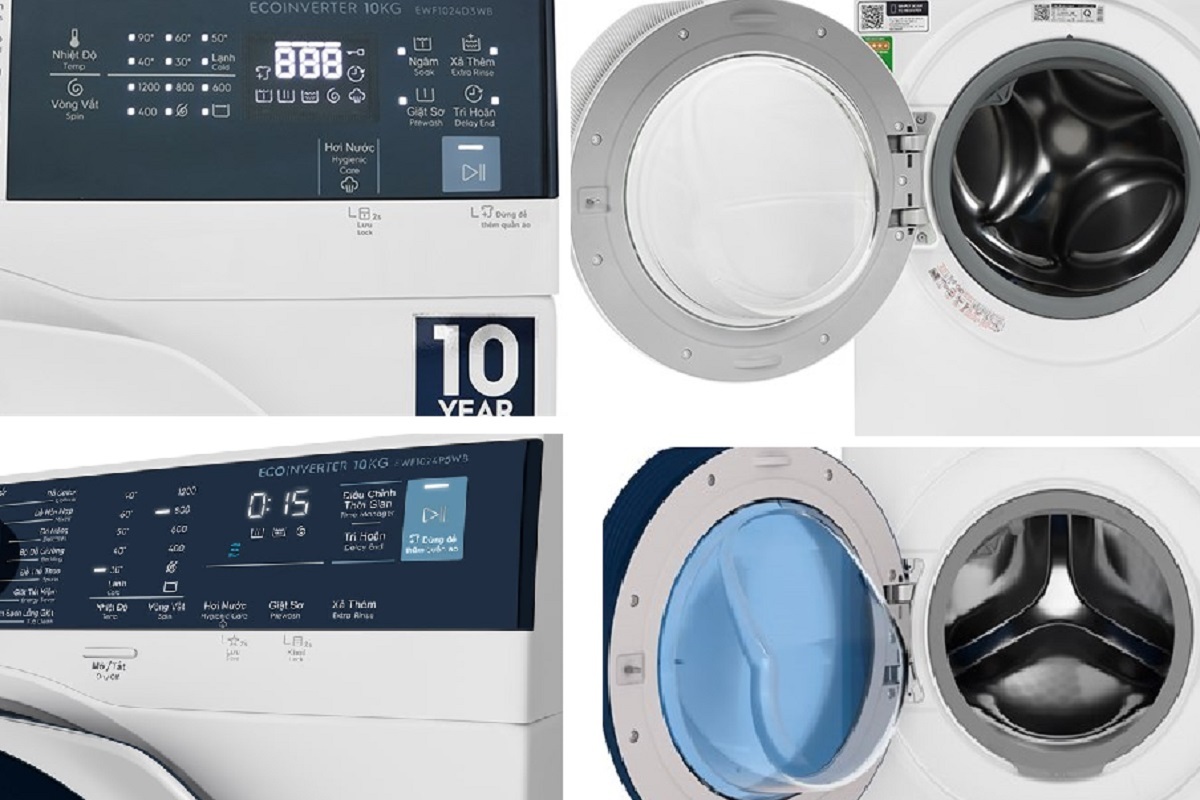 Máy giặt Electrolux 10kg EWF1023P5WC và máy giặt Electrolux 10kg EWF1024D3WC Máy giặt Electrolux 10kg EWF1023P5WC và máy giặt Electrolux 10kg EWF1024D3WC