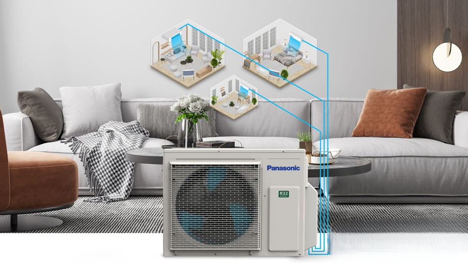 Điều hòa multi Panasonic 2 chiều CU-3Z54WBH-8 Tiết kiệm không gian Điều hòa multi Panasonic 2 chiều CU-3Z54WBH-8 Tiết kiệm không gian