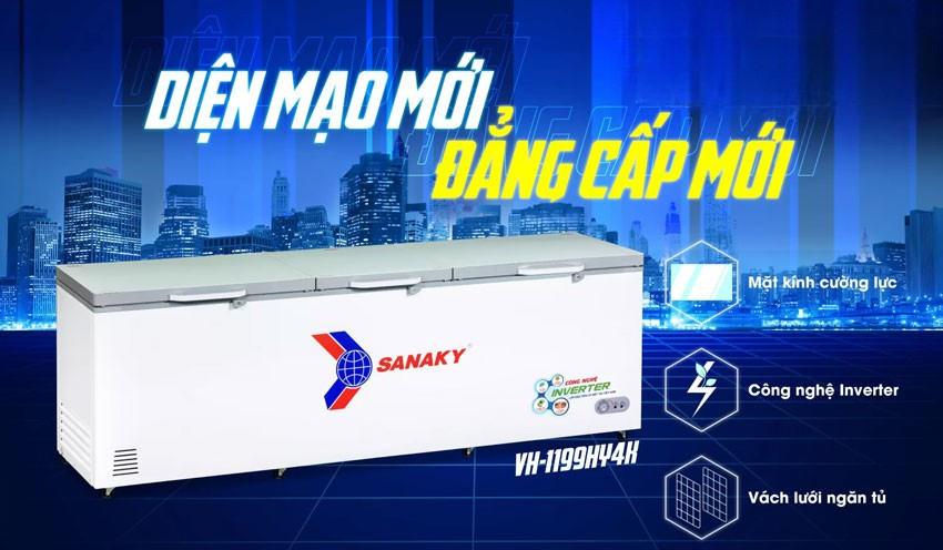 Giá tủ đông Sanaky Inverter 1 ngăn đông VH-1199HY4K mới nhất hiện nay Giá tủ đông Sanaky Inverter 1 ngăn đông VH-1199HY4K mới nhất hiện nay