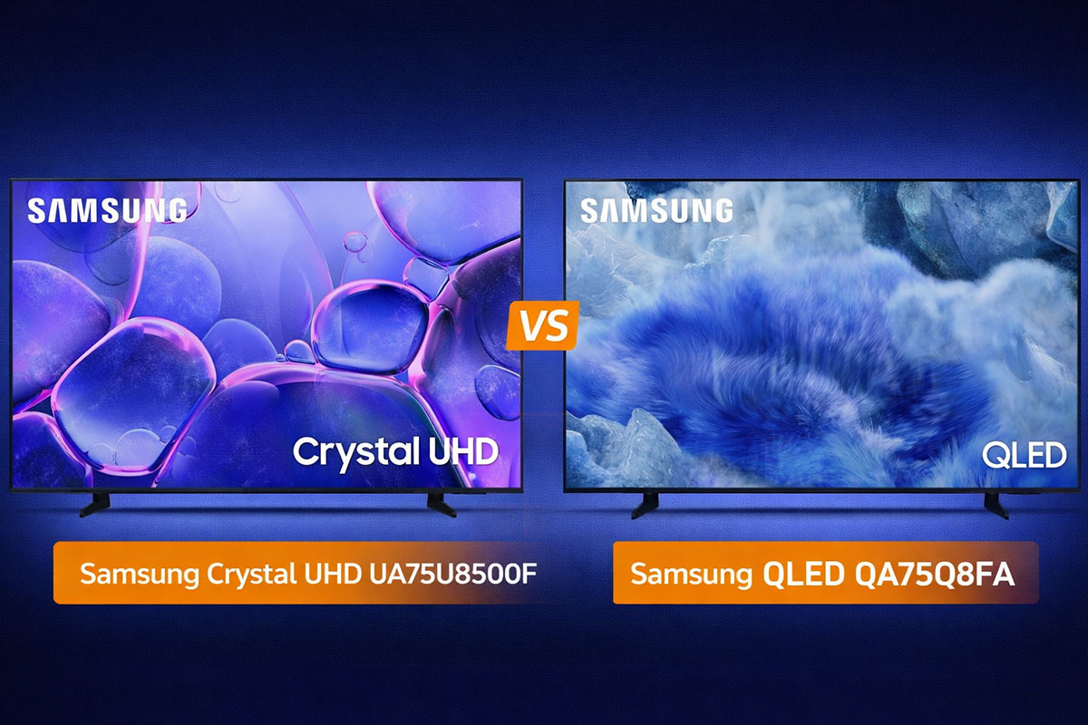 Tivi Samsung 75 inch UA75U8500F và QA75Q8FA