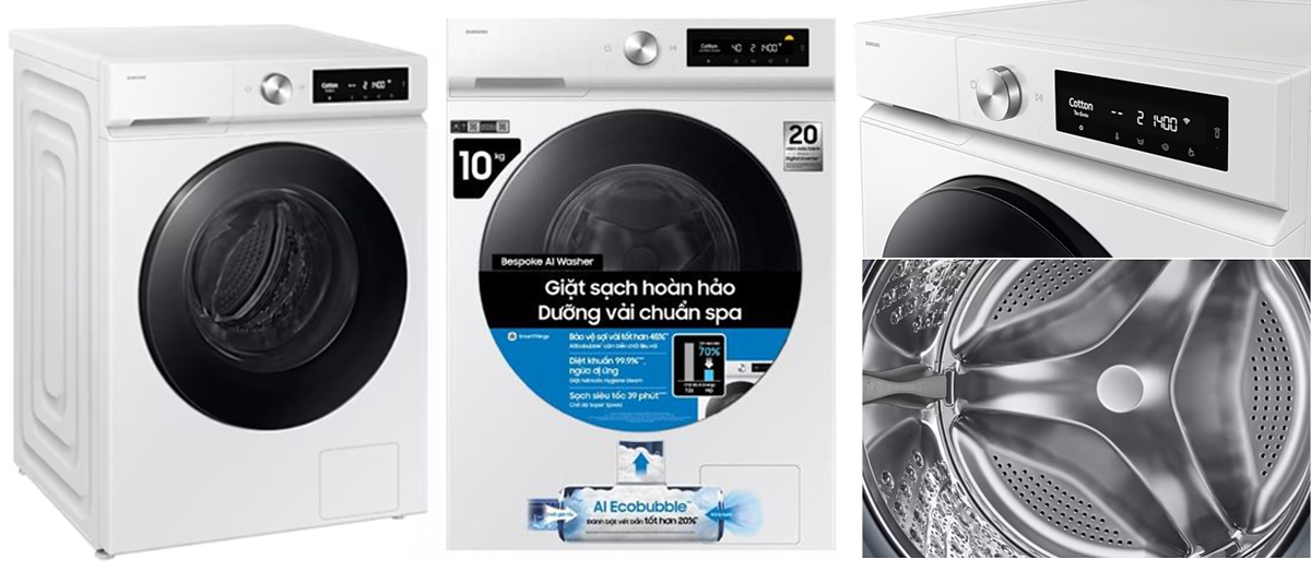 AI Control trên máy giặt Samsung cửa ngang WW10DB7U34GWSV AI Control trên máy giặt Samsung cửa ngang WW10DB7U34GWSV