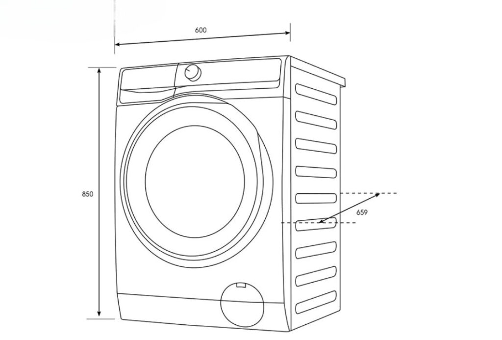 Cân nhắc không gian lắp đặt máy giặt Electrolux cửa trước EWF1142R9SC
