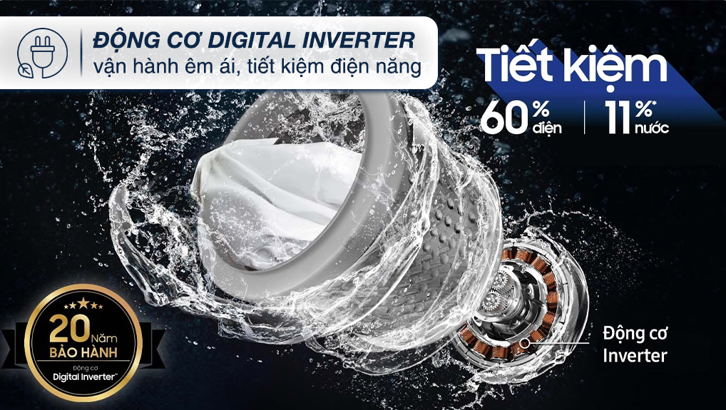Trải nghiệm tiết kiệm điện nước khi dùng máy giặt Samsung giá rẻ WA12CG5745BV/SV Trải nghiệm tiết kiệm điện nước khi dùng máy giặt Samsung giá rẻ WA12CG5745BV/SV