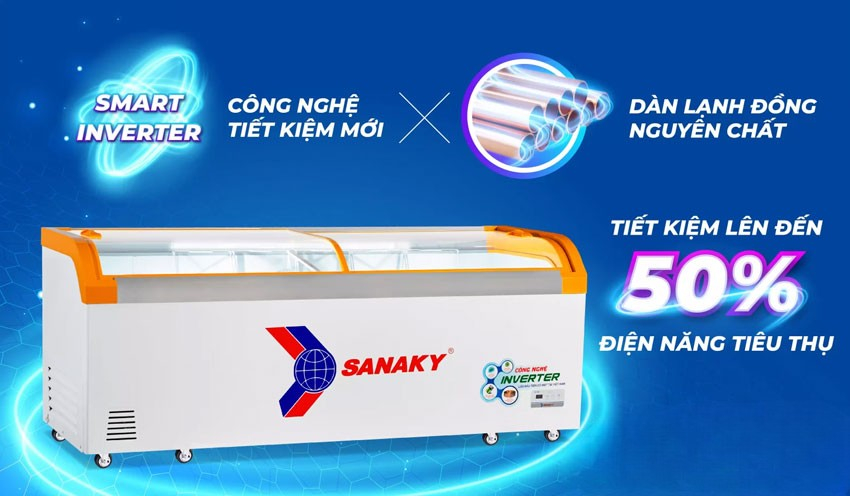 Tổng quan về tủ đông Sanaky Inverter VH-1099K3A Tổng quan về tủ đông Sanaky Inverter VH-1099K3A