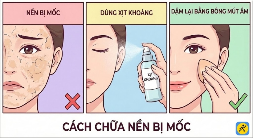 Hướng dẫn cách chữa cháy nhanh khi lớp nền đã lỡ bị mốc