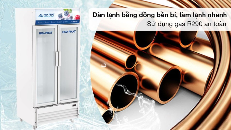 Tủ mát Hòa Phát HSR D6526 được trang bị hệ thống làm lạnh trực tiếp Tủ mát Hòa Phát HSR D6526 được trang bị hệ thống làm lạnh trực tiếp