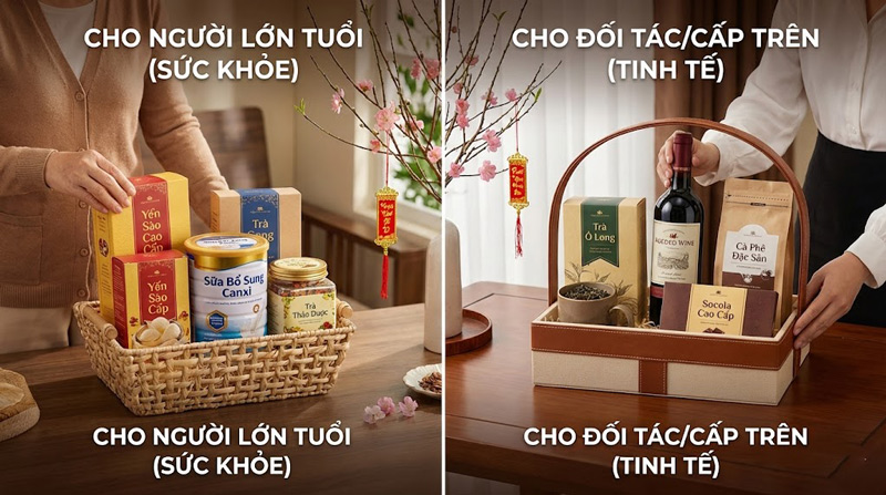 Chọn sản phẩm theo độ tuổi, sở thích và mối quan hệ để giỏ quà Tết vừa ý nghĩa vừa tinh tế Chọn sản phẩm theo độ tuổi, sở thích và mối quan hệ để giỏ quà Tết vừa ý nghĩa vừa tinh tế
