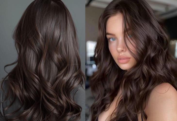 Tóc màu nâu cà phê giúp nâng tông da từ màu tóc tự nhiên