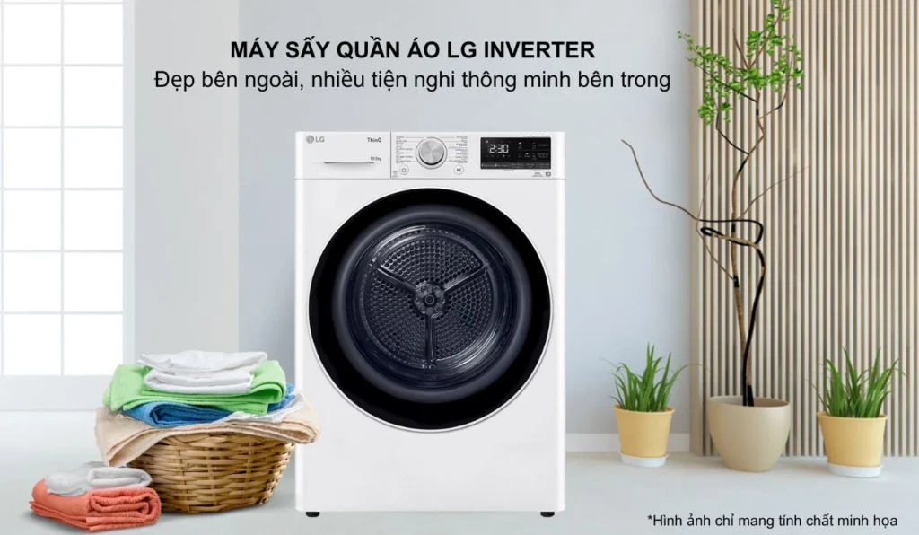 Máy sấy quần áo LG inverter DVHP50W