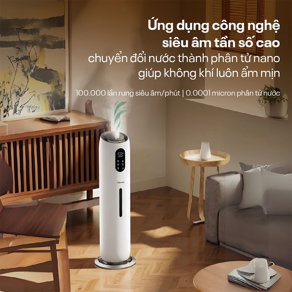 Máy tạo ẩm khuếch tán tinh dầu FUJIHOME HM10UV-WIFI tăng độ ẩm, giúp không khí trở nên dễ chịu, mát lành hơn Máy tạo ẩm khuếch tán tinh dầu FUJIHOME HM10UV-WIFI tăng độ ẩm, giúp không khí trở nên dễ chịu, mát lành hơn
