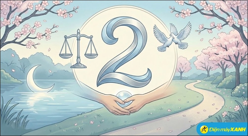 Con số 2 đại diện cho tính nhị nguyên, sự hòa hợp, ngoại giao và tinh thần hợp tác