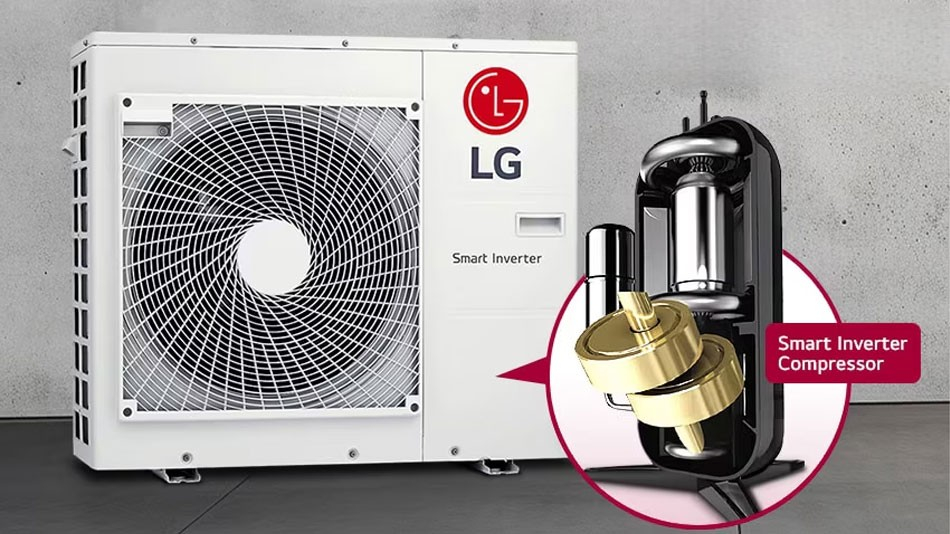 Công nghệ làm lạnh nhanh Dual Cool trên Điều hòa nối ống gió LG ZBNQ48LM3A0/ZUAD3 