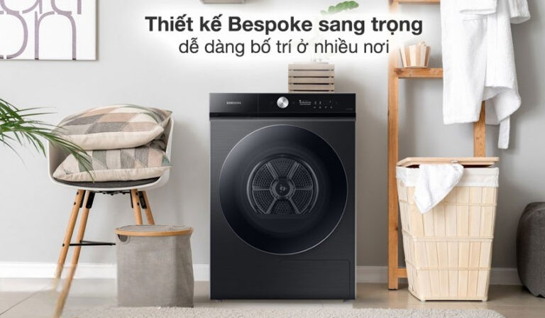 Về mặt thiết kế của máy sấy quần áo Samsung DV17B9750CV/SV