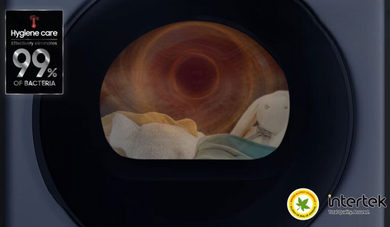 Về khả năng diệt khuẩn của máy sấy quần áo Samsung DV17B9750CV/SV
