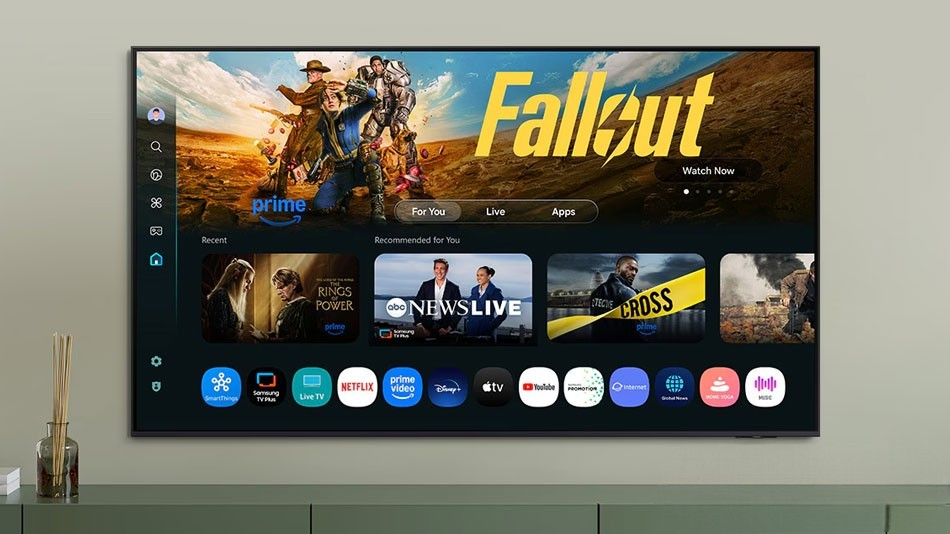 Hệ điều hành One UI Tizen trên tivi Samsung 43Q7F 43 inch