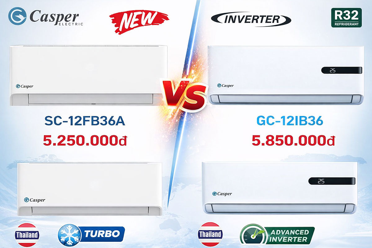 Điều hòa Casper SC-12FB36A hay GC-12IB36 Điều hòa Casper SC-12FB36A hay GC-12IB36