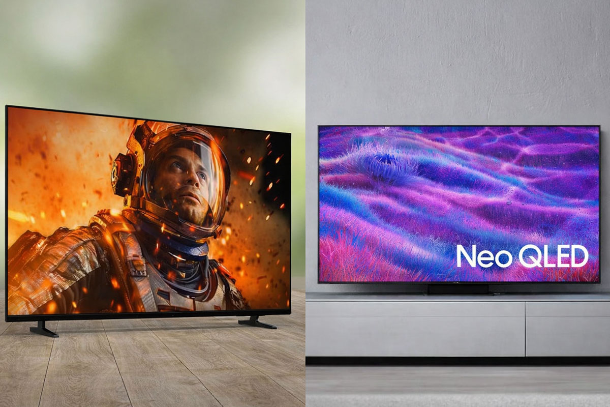 So sánh tivi Sony K-85XR50 và Samsung QA85QN80F về thiết kế và hoàn thiện tổng thể So sánh tivi Sony K-85XR50 và Samsung QA85QN80F về thiết kế và hoàn thiện tổng thể