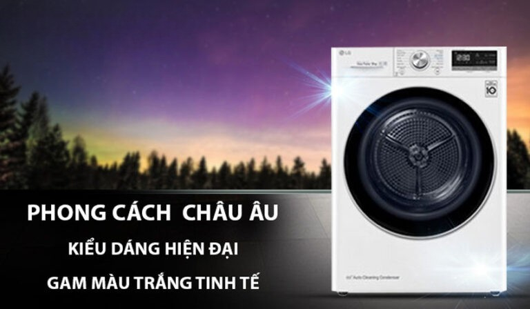 Máy sấy quần áo LG bơm nhiệt Inverter 9Kg DVHP09W