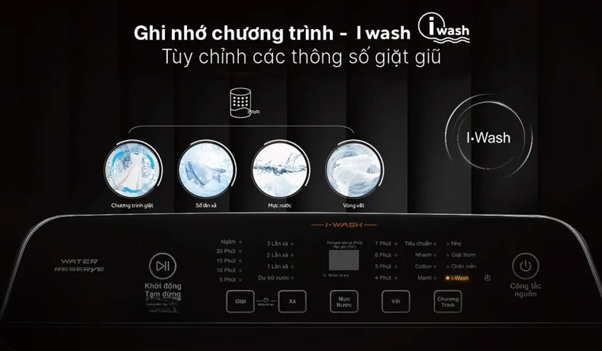 AQW-DR110JT.BK với khả năng vận hành êm ái, ít rung lắc