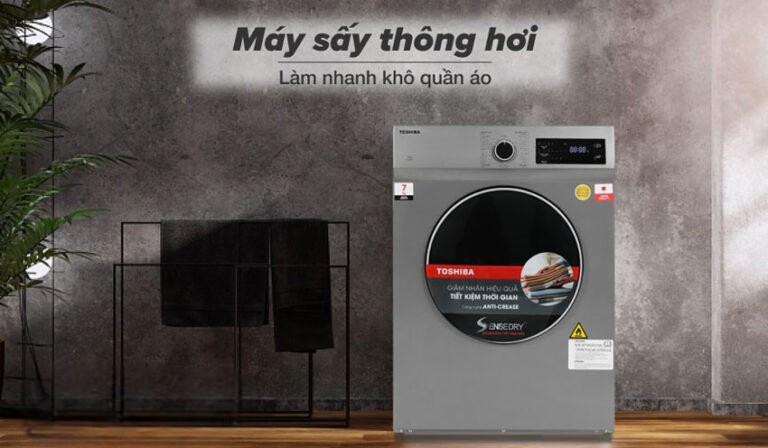 Công nghệ sấy thông hơi hiện đại trên máy sấy quần áo Toshiba TD-H80SEV(SK)